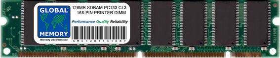 128MB SDRAM PC133 133MHz 168-PIN DIMM MEMORY RAM FOR PRINTERS